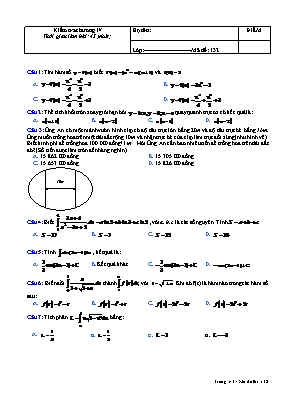 Kiểm tra chương IV môn Toán 12 - Mã đề 132
